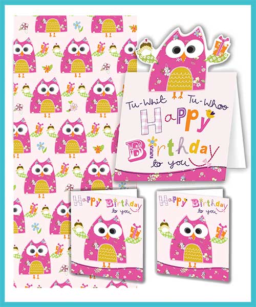 Gift-wrap packs with matching Birthday card - £4.95